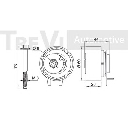 Фото Натяжной ролик, ремень ГРМ TREVI AUTOMOTIVE TD1687