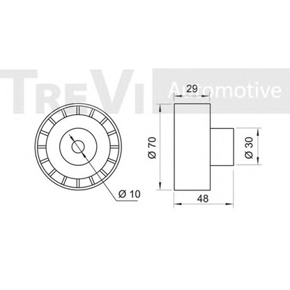 Zdjęcie Rolka kierunkowa / prowadząca, pasek rozrządu TREVI AUTOMOTIVE TD1309