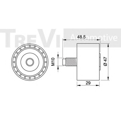 Фото Паразитный / Ведущий ролик, зубчатый ремень TREVI AUTOMOTIVE TD1310