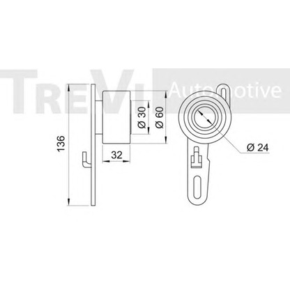 Foto Galoppino/Guidacinghia, Cinghia dentata TREVI AUTOMOTIVE TD1182