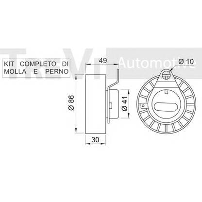 Foto Rullo tenditore, Cinghia dentata TREVI AUTOMOTIVE TD1535