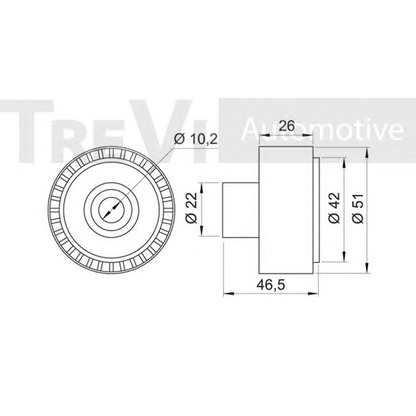 Foto Umlenk-/Führungsrolle, Keilrippenriemen TREVI AUTOMOTIVE TA1597