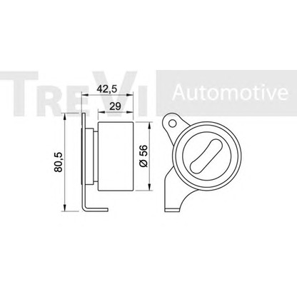 Photo Tensioner Pulley, timing belt TREVI AUTOMOTIVE TD1293