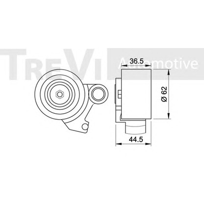 Photo Poulie-tendeur, courroie crantée TREVI AUTOMOTIVE TD1500