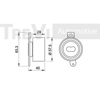 Фото Натяжной ролик, ремень ГРМ TREVI AUTOMOTIVE TD1502