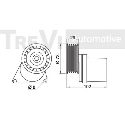 Foto Tensor de correa, correa poli V TREVI AUTOMOTIVE TA1722