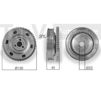 Photo Belt Pulley, crankshaft TREVI AUTOMOTIVE PC1142