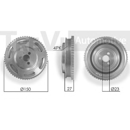 Foto Puleggia cinghia, Albero a gomiti TREVI AUTOMOTIVE PC1154