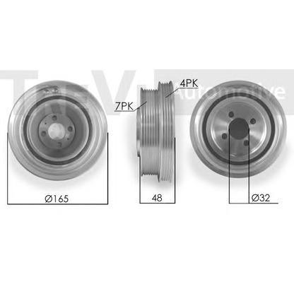 Фото Ременный шкив, коленчатый вал TREVI AUTOMOTIVE PC1042