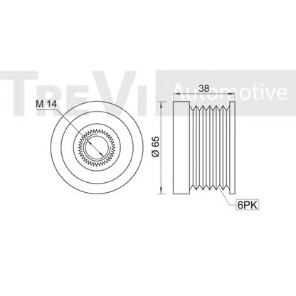 Photo Poulie roue libre, alternateur TREVI AUTOMOTIVE AP1029