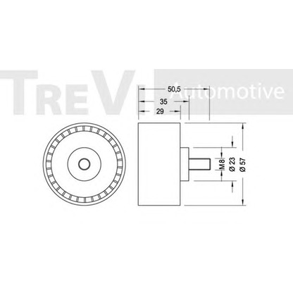 Foto Umlenk-/Führungsrolle, Zahnriemen TREVI AUTOMOTIVE TD1311