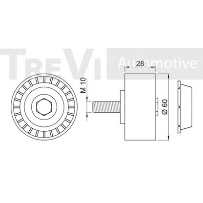 Photo Deflection/Guide Pulley, v-ribbed belt TREVI AUTOMOTIVE TA1871