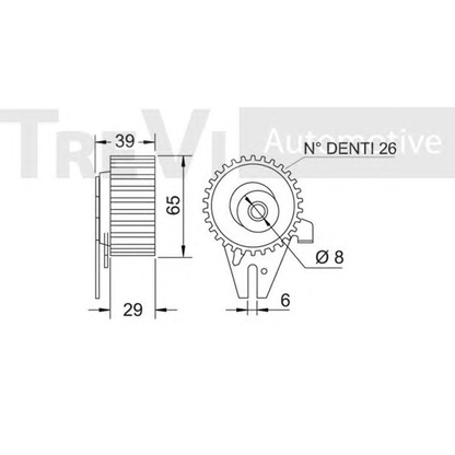 Photo Poulie-tendeur, courroie crantée TREVI AUTOMOTIVE TD1228