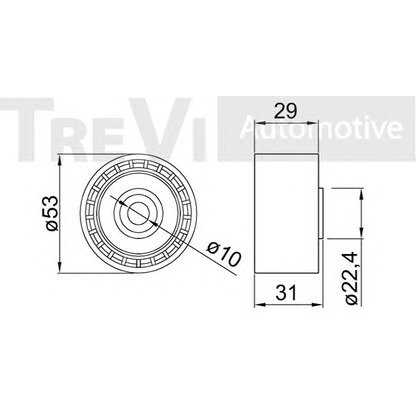 Photo Deflection/Guide Pulley, timing belt TREVI AUTOMOTIVE TD1603