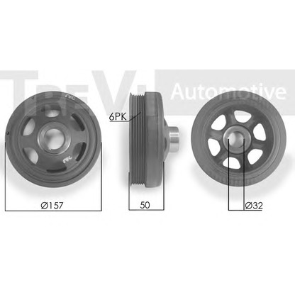 Zdjęcie Koło pasowe, wał korbowy TREVI AUTOMOTIVE PC1056