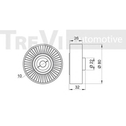 Foto Galoppino/Guidacinghia, Cinghia Poly-V TREVI AUTOMOTIVE TA1503