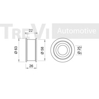 Foto Spannrolle, Zahnriemen TREVI AUTOMOTIVE TD1234