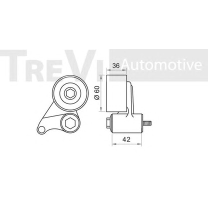 Фото Натяжной ролик, ремень ГРМ TREVI AUTOMOTIVE TD1669