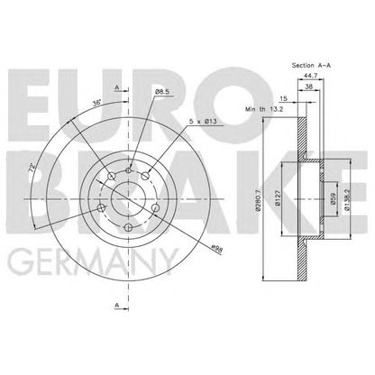 Photo Disque de frein EUROBRAKE 5815201017