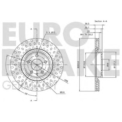 Photo Disque de frein EUROBRAKE 5815201019