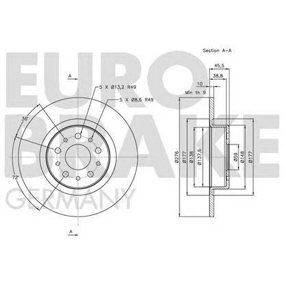 Photo Brake Disc EUROBRAKE 5815201021