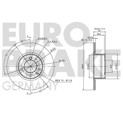 Photo Brake Disc EUROBRAKE 5815201518