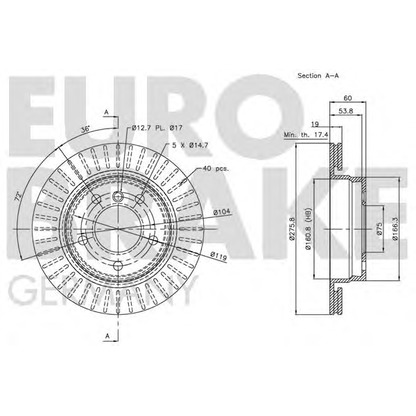 Photo Disque de frein EUROBRAKE 5815201535