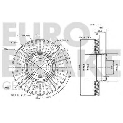 Фото Тормозной диск EUROBRAKE 5815201544