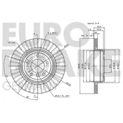Photo Disque de frein EUROBRAKE 5815201561