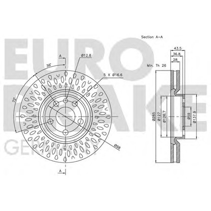 Photo Brake Disc EUROBRAKE 5815201933