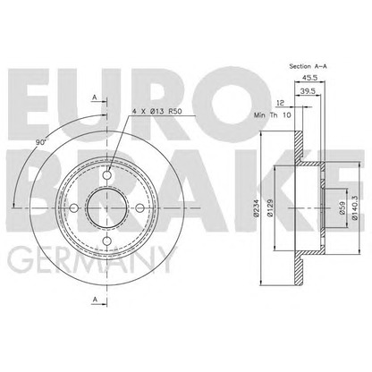 Photo Brake Disc EUROBRAKE 5815202237