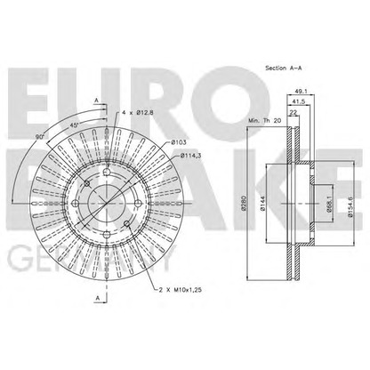 Photo Disque de frein EUROBRAKE 5815202251