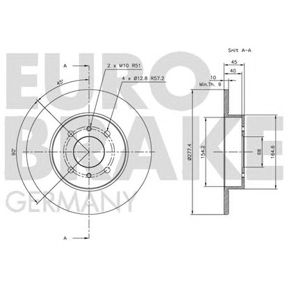 Foto Bremsscheibe EUROBRAKE 5815202252