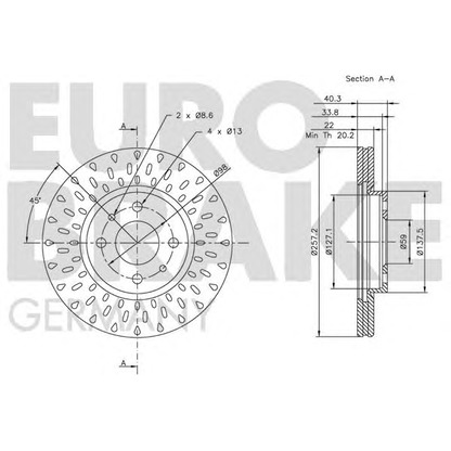 Photo Disque de frein EUROBRAKE 5815202336