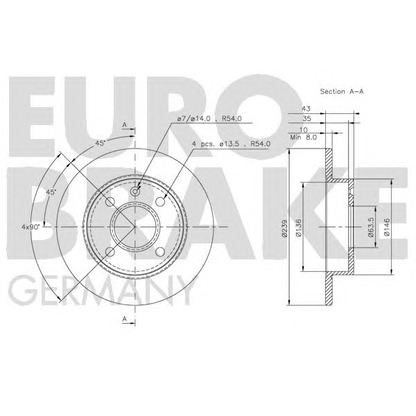 Фото Тормозной диск EUROBRAKE 5815202526