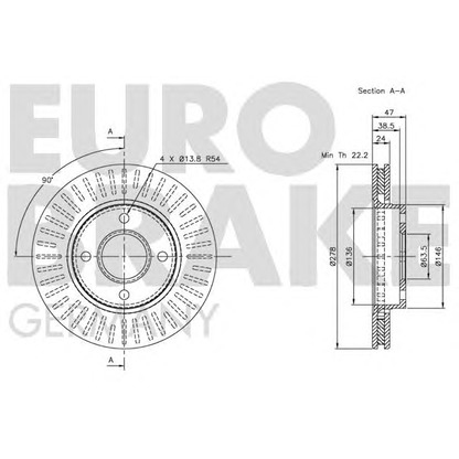 Photo Brake Disc EUROBRAKE 5815202542