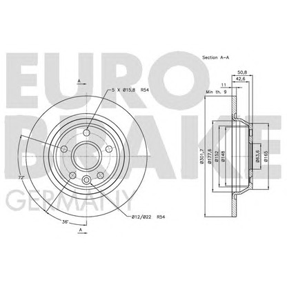 Photo Disque de frein EUROBRAKE 5815202571
