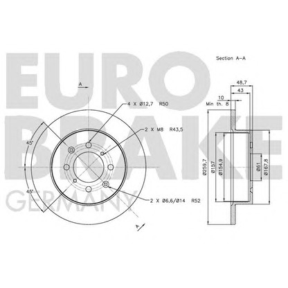 Zdjęcie Tarcza hamulcowa EUROBRAKE 5815202633