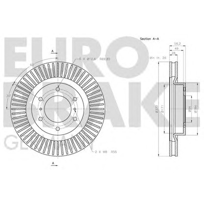 Photo Brake Disc EUROBRAKE 5815203055