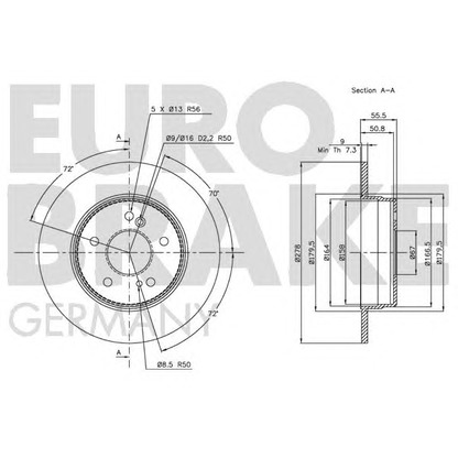 Foto Bremsscheibe EUROBRAKE 5815203326