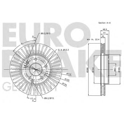 Foto Disco  freno EUROBRAKE 5815203332