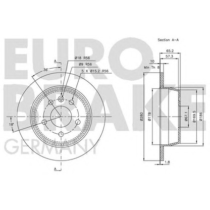 Photo Disque de frein EUROBRAKE 5815203333