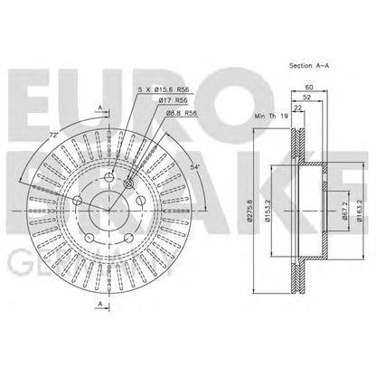 Фото Тормозной диск EUROBRAKE 5815203335