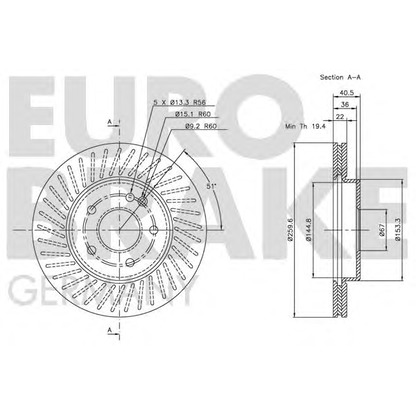 Photo Brake Disc EUROBRAKE 5815203346