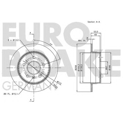 Photo Disque de frein EUROBRAKE 5815203355