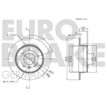 Zdjęcie Tarcza hamulcowa EUROBRAKE 5815203355