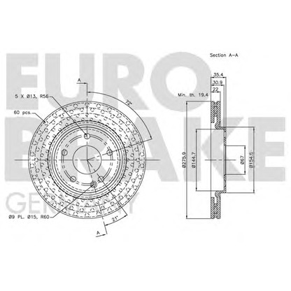 Photo Disque de frein EUROBRAKE 5815203370