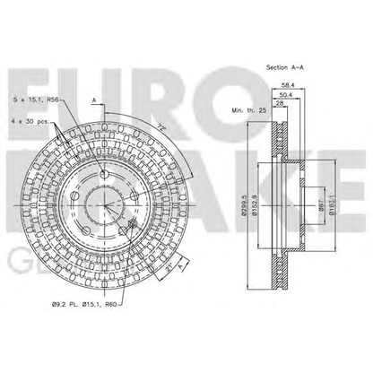 Foto Bremsscheibe EUROBRAKE 5815203375