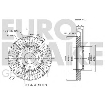 Foto Disco de freno EUROBRAKE 5815203420