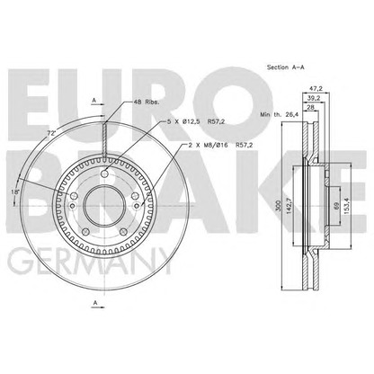 Zdjęcie Tarcza hamulcowa EUROBRAKE 5815203422